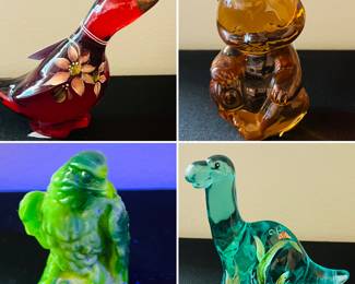 Fenton glass figurines.