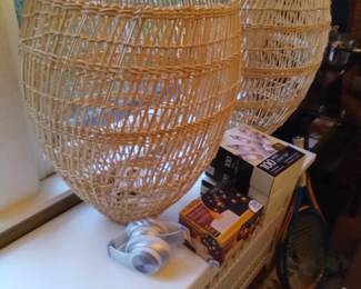 Wicker lamps