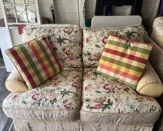 Super comfy loveseat w/ matching chair available.  Can be see by appointment.  $45 takes both pieces!