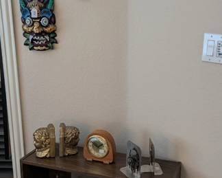 Mask, Vintage MCM Shelf, Bookends