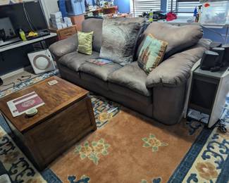 Leather Sofa, Coffee Table