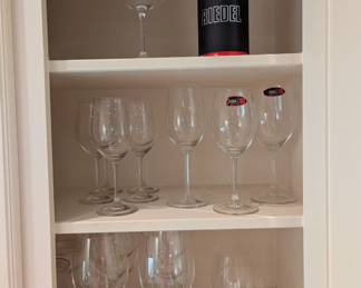 Reidel crystal drinkware