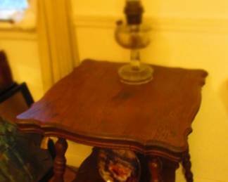 Aladin Lamp and Vintage table