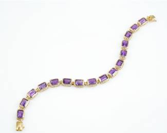 14k Amethyst Bracelet