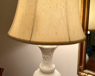 Milk glass lamp
