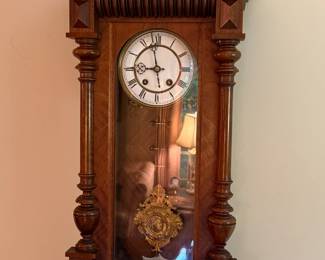 Vintage German regulator wall clock