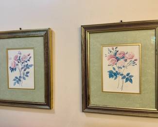 Framed floral prints by Monique