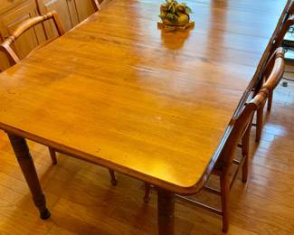 MCM country kitchen style dining table and 6 chairs