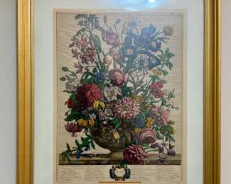 Framed print "June" from Robert Furber's "Twelve Months of Flowers" series