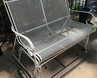 Wrought iron glider