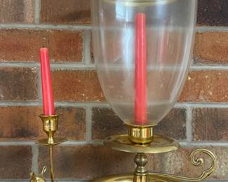 Brass mouse candlestick and lantern