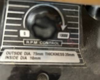 #221 small RPM control bench grinder double $30.00