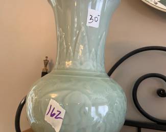 #162 Celedon Green Porcelain Vase - 10" $30.00