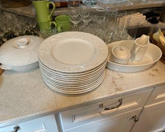 #246 Mikasa white China 12 plates total 18 pieces $45.00