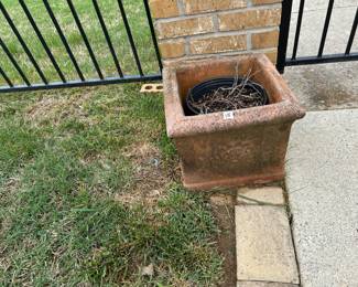#118 14 square terracotta planter $30.00
#119 14 square terracotta planter $30.00