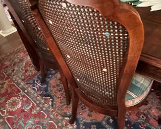 #45 century dining table with 6 chairs and 2 leaves 83-124x44x29 $280.00