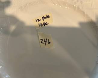 #246 Mikasa white China 12 plates total 18 pieces $45.00
