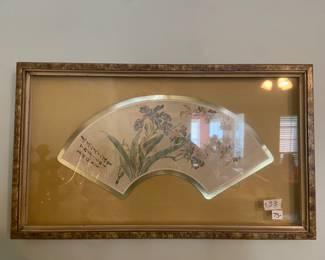 #133 Silkscreen Fan Framed - 29x16.5 $75.00