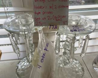 #178 w different type Prisms - set of 2 8" Tall $25.00