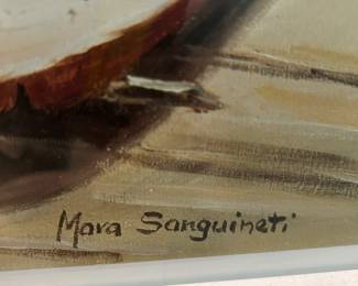 #248 pair of Mava Sanguineti prints of Portofino with white frames $40.00