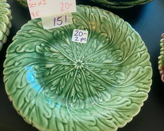 #151 Two's Company Leaf Design Plate - Set of 2 8.5" $20.00