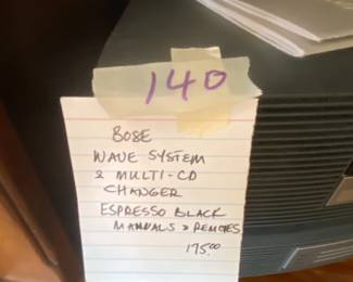 #140 Bose Wave System & Multi-CD Changer Espresso Black Manuals & Remotes $175.00