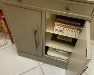 #122 Bookcase w/top Display/Hutch w/2 doors & 3 drawers w/marble top - 28x18x84 - 1 piece you Move $100.00