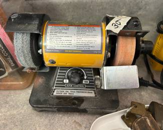 #221 small RPM control bench grinder double $30.00