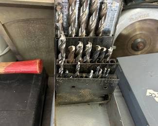 #223 Tap drill set in metal box $20.00