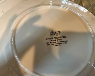 #246 Mikasa white China 12 plates total 18 pieces $45.00