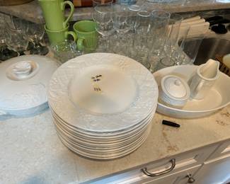 #246 Mikasa white China 12 plates total 18 pieces $45.00
