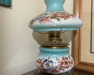 #11 green gone with the wind lamp 19 tall $125.00