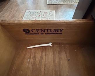 #63 Century cabinet 2 drawers on wheels 44x18x38 $350.00