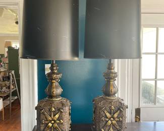 Mid Century Brutalist Lamps.