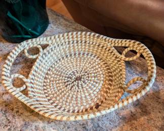 Gullah handmade seagrass basket