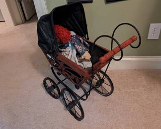 Antique doll carriage