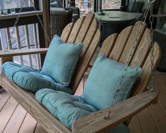 Wooden 2 seater swing