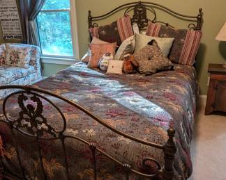 Wrought iron queen bed