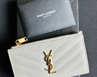Saint Laurent zippered card case
