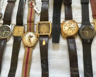 Large collection of men's watches