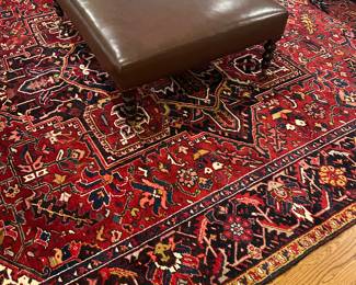 Leather Ottoman with casters