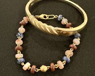 Gold and fashion bracelets