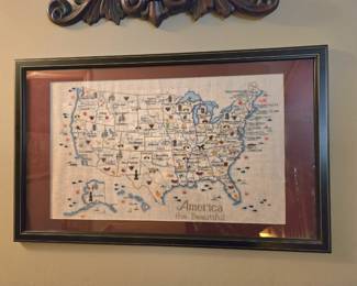 Cross stitch map
