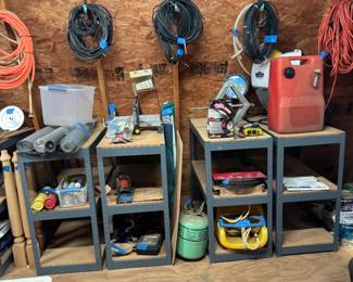 extension cords, air hoses etc.