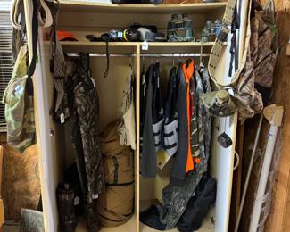 hunting, camping, fishing equipment