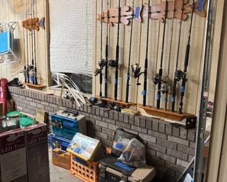 Fishing rods & reels, fishing tackle, tackle boxes