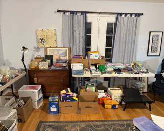 TONS of office supplies!!!! paper, labels, envelopes, binders, journals, folders, printers, etc!