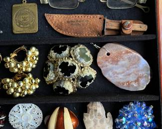 Large selection of jewelry, including much vintage and designer.