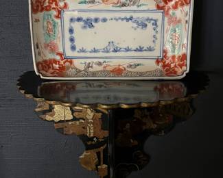 Japanese Imari rectangular dish.