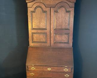 Impressive antique secretary. See following photo for a view of the interior.